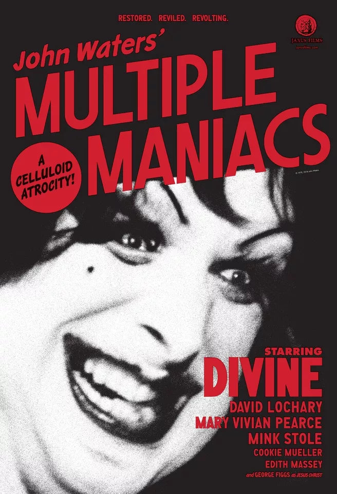 MULTIPLE MANIACS (1970) Susan Walsh, Jack Roberts, Public Domain DVD NO CASE