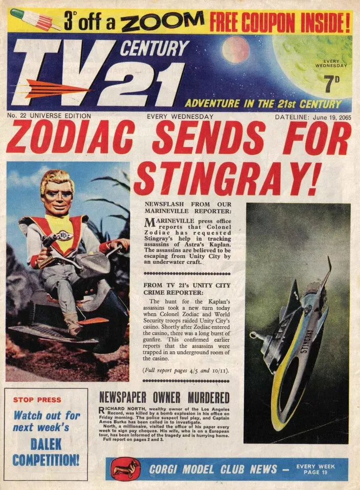 GERRY ANDERSON - RETRO COMICS & ANNUAL COLLECTION ON CBZ & PDF Format ON USB