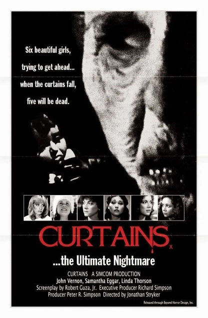 CURTAINS (1983) John Vernon, Samantha Eggar, DVD, Public Domain DVD NO CASE