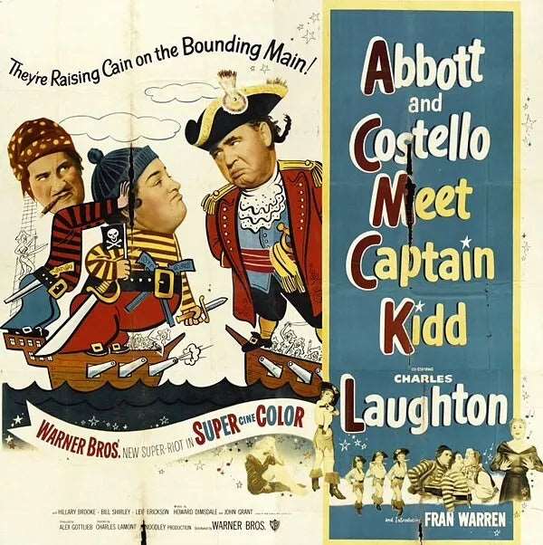 ABBOTT & COSTELLO MEET CAPTAIN KID  (1952) - DVD - Public Domain DVD NO CASE