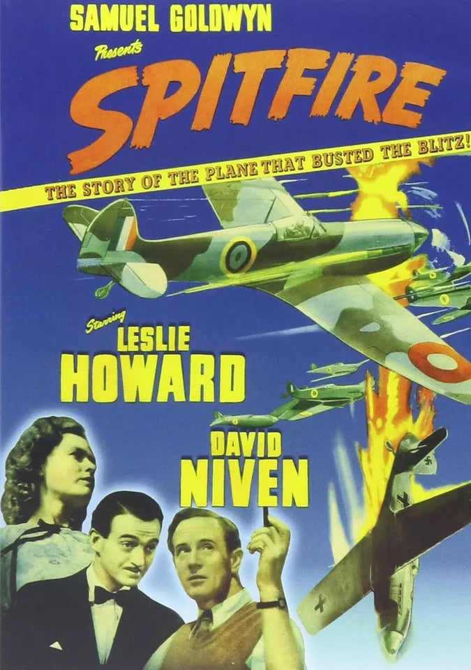 SPITFIRE (1942) Leslie Howard, Davin Niven, Public Domain DVD NO CASE