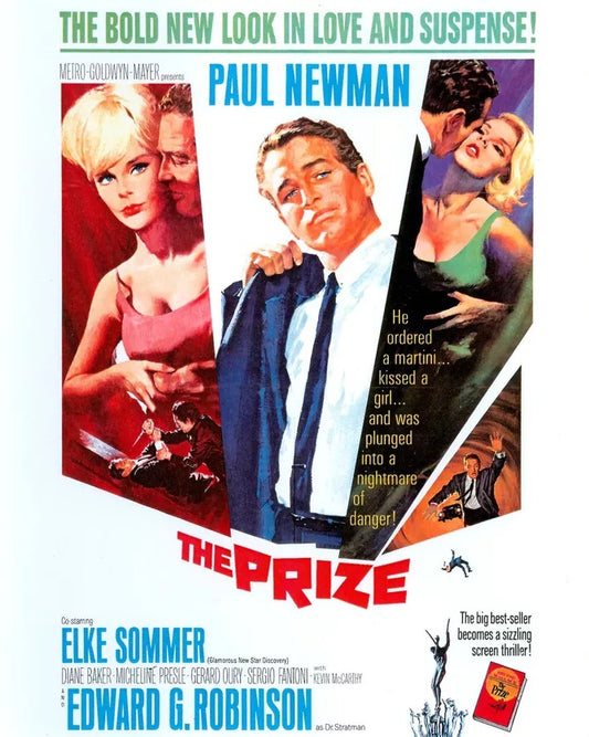 THE PRIZE (1963) Paul Newman,Edward G. Robinson,Elke Sommer - Public Domain DVD NO CASE RARE !