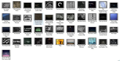 155 Horror & Sci-fi Public Domain Movies MP4 USB Collection