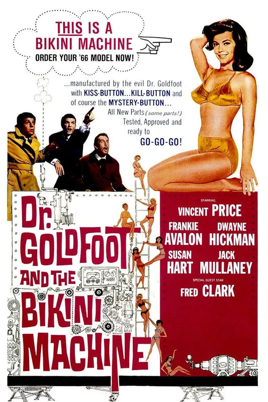 Dr.Goldfoot & The Bikini Machine (1965) Vincent Price, Public Domain DVD NO CASE