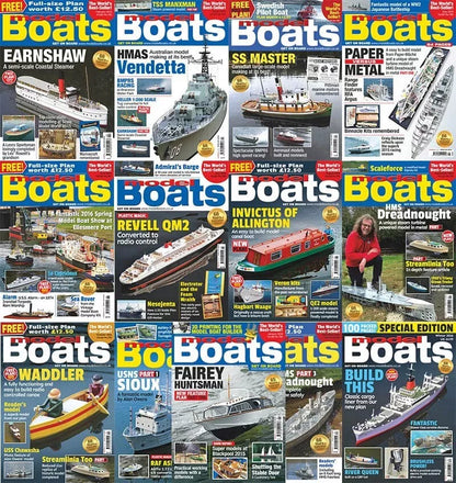 MODEL BOATS MAGAZINE COLLECTION - 100+ ISSUES ON DIGITAL PDF DVD ROM