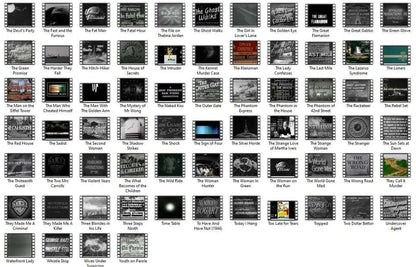 225 Film Noir & Mystery & Crime Public Domain Movies MP4 USB Collection