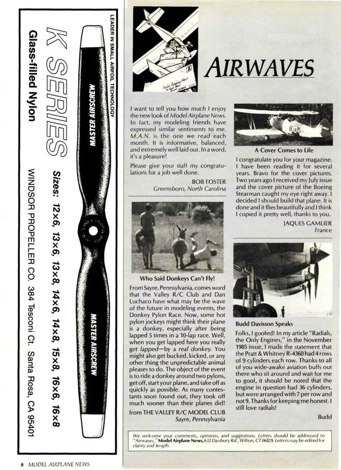 MODEL AIRPLANE MAGAZINE NEWS - 232 ISSUES ON PDF FORMAT ON X3 DVDROM's