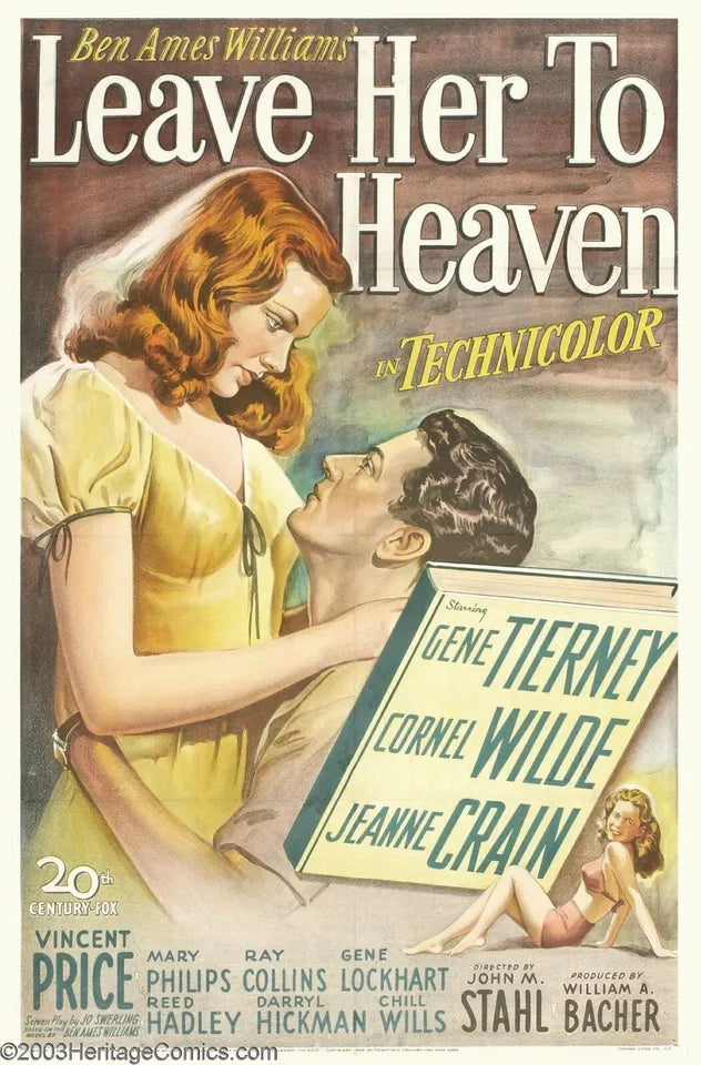 LEAVE HER TO HEAVEN (1945) Vincent Price - Public Domain Movie DVD NO CASE