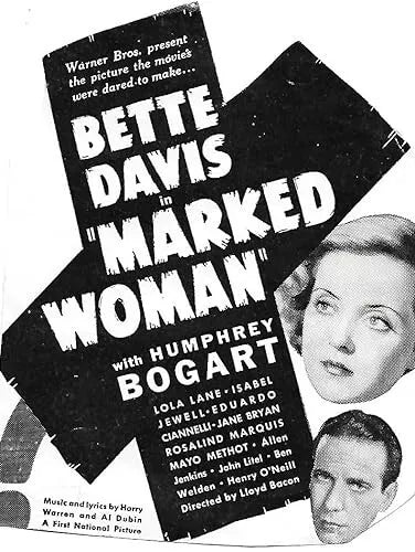 MARKED WOMAN (1937) BETTE DAVIS - DVD, Public Domain DVD NO CASE