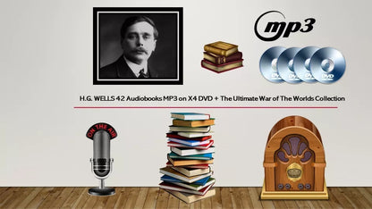 HG WELLS - 42 Old Time Radio Shows / Audio Books MP3 Audio X4 DVDROMs