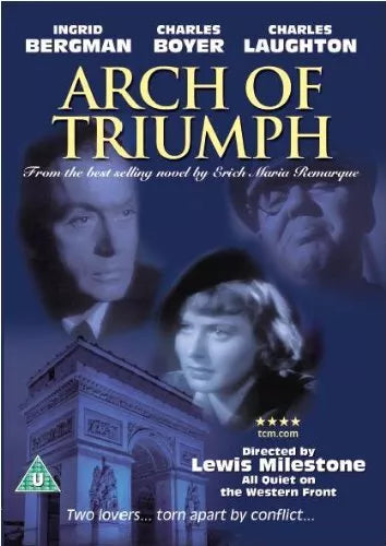 ARC OF TRIUMPH (1948) Ingrid Bergman,Charles Boyer,Charles Laughton - Public Domain DVD NO CASE