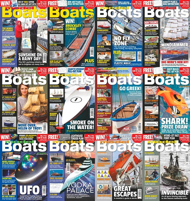 MODEL BOATS MAGAZINE COLLECTION - 100+ ISSUES ON DIGITAL PDF DVD ROM