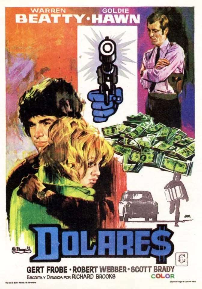 $ DOLLARS (1971) Goldie Hawn, Warren Beatty, Public Domain DVD NO CASE