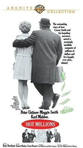 HOT MILLIONS (1968) Peter Ustinov,Maggie Smith - DVD - Public Domain DVD NO CASE