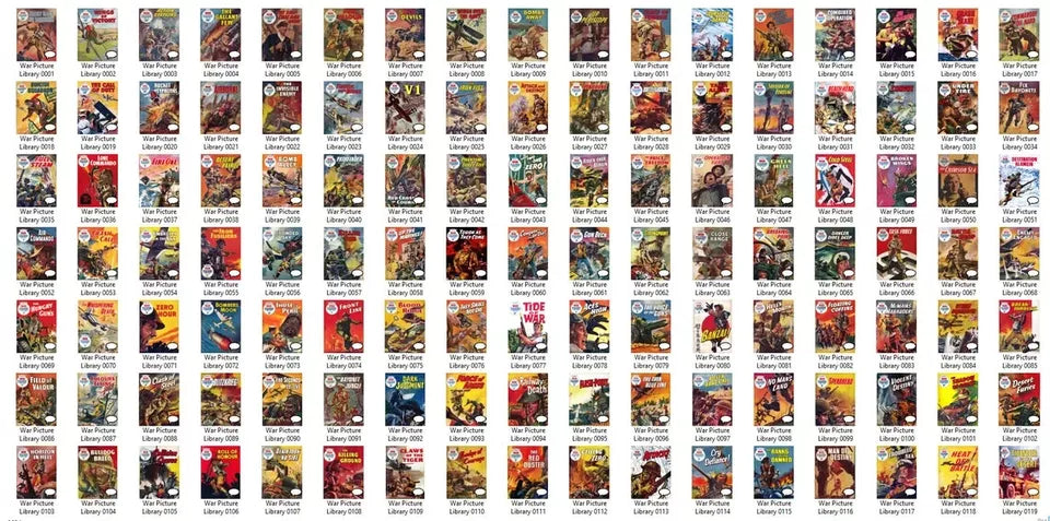 BATTLE PICTURE LIBRARY - 613 Retro Comics CBR Format ON USB