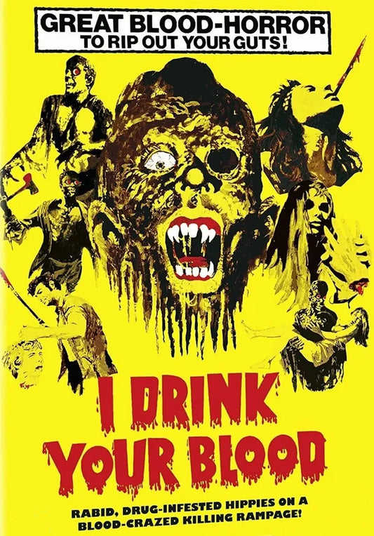 I DRINK YOUR BLOOD  (1970) B MOVIE HORROR - Public Domain DVD NO CASE