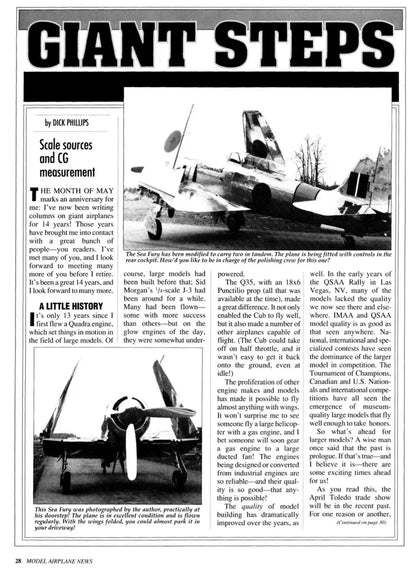 MODEL AIRPLANE MAGAZINE NEWS - 232 ISSUES ON PDF FORMAT ON X3 DVDROM's