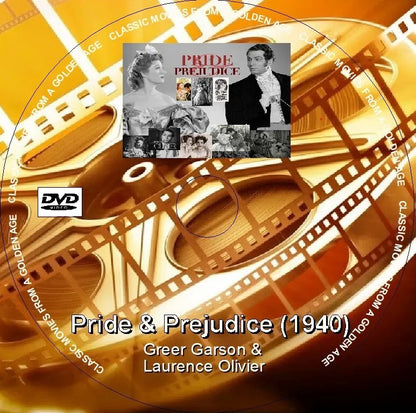 PRIDE & PREJUDICE (1940) Laurence Olivier - Public Domain DVD NO CASE