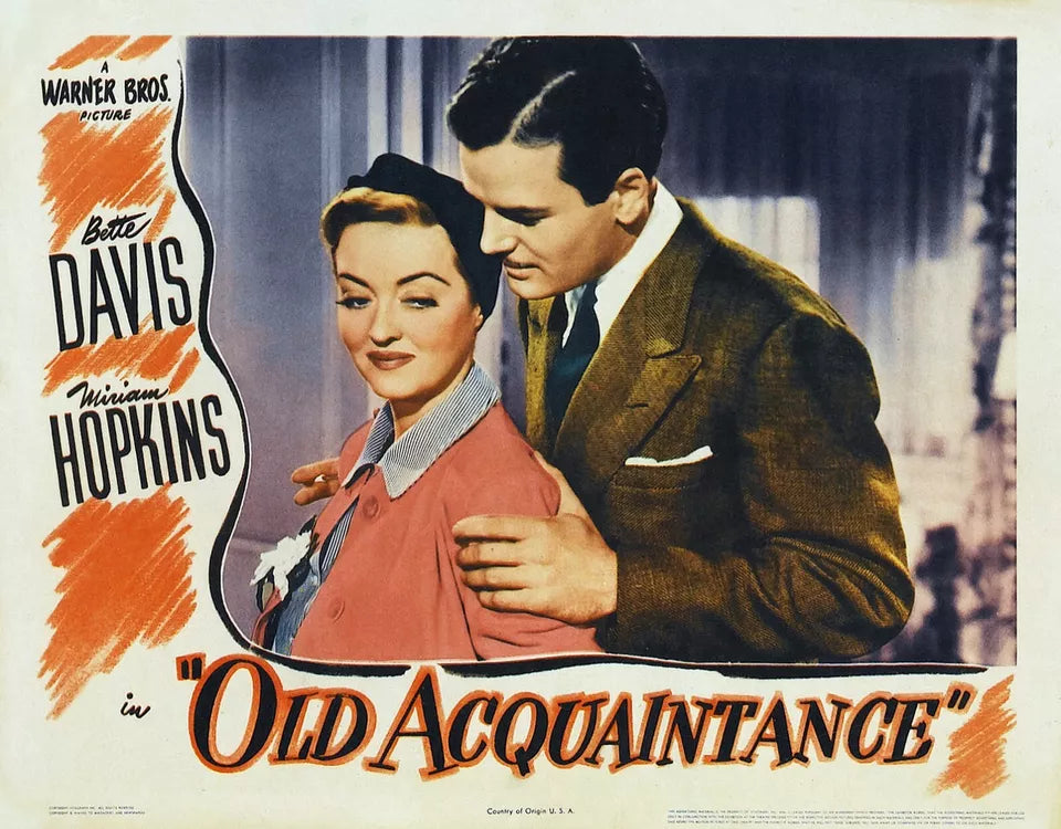 OLD ACQUAINTANCE  (1943) Bette Davis - Public Domain Movie DVD NO CASE