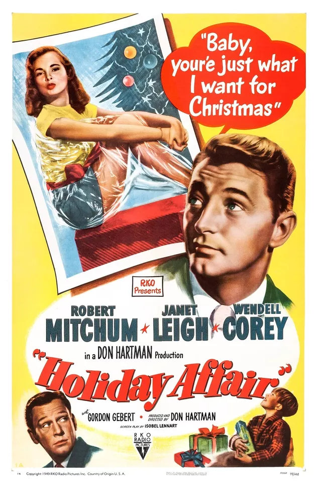 HOLIDAY AFFAIR (1949) Robert Mitchum, Esther Dale -DVD Public Domain DVD NO CASE