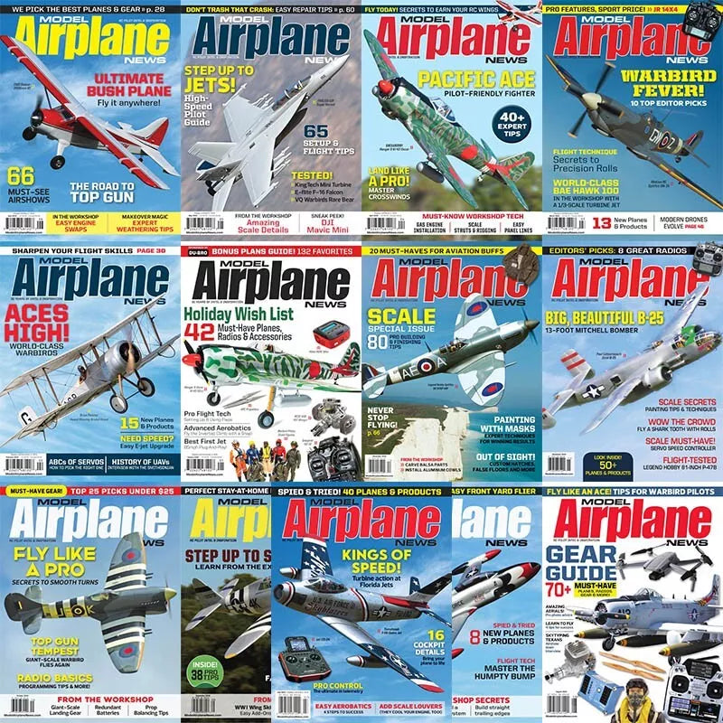 MODEL AIRPLANE MAGAZINE NEWS - 232 ISSUES ON PDF FORMAT ON USB