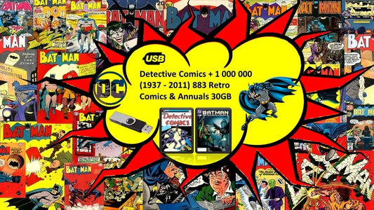 DETECTIVE COMICS - 1937-2011 - RETRO BATMAN CRIME COMICS - DIGITAL COMICS ON USB