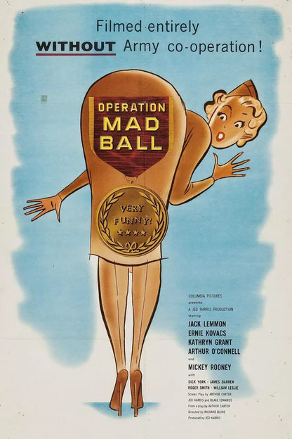 OPERATION MAD BALL (1957) Mickey Rooney, Jack Lemmon - Public Domain DVD NO CASE