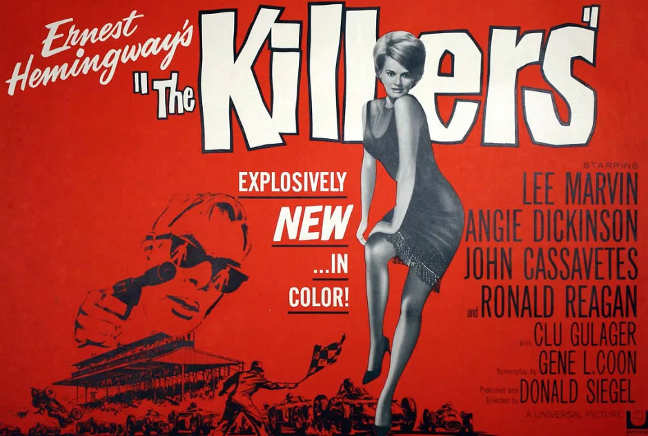 THE KILLERS (1964) Lee Marvin,Angie Dickinson,John Cassavetes,Ronald Reagan,Clu Gulager - Public Domain DVD NO CASE