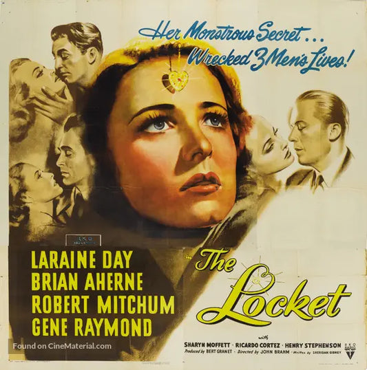 THE LOCKET (1946)  Laraine Day,Brian Aherne,Robert Mitchum,Gene Raymond - Public Domain DVD NO CASE RARE !