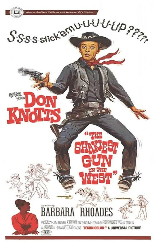 THE SHAKIEST GUN IN THE WEST (1968) Don Knotts - PUBLIC DOMAIN DVD NO CASE