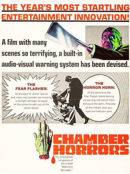 CHAMBER OF HORRORS (1966) Patrick O'Neal,Wilfrid Hyde-White - Public Domain DVD NO CASE