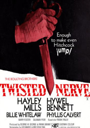 TWISTED NERVE (1968) Hayley Mills,Hywel Bennett,Billie Whitelaw,Phyllis Calvert,Frank Finlay - Public Domain DVD NO CASE RARE !