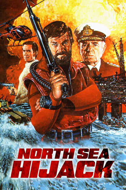 NORTH SEA HIJACK (1980) Roger Moore, Anthony Perkins, James Mason, Michael Parks, David Hedison, Michael Billington - Public Domain DVD NO CASE