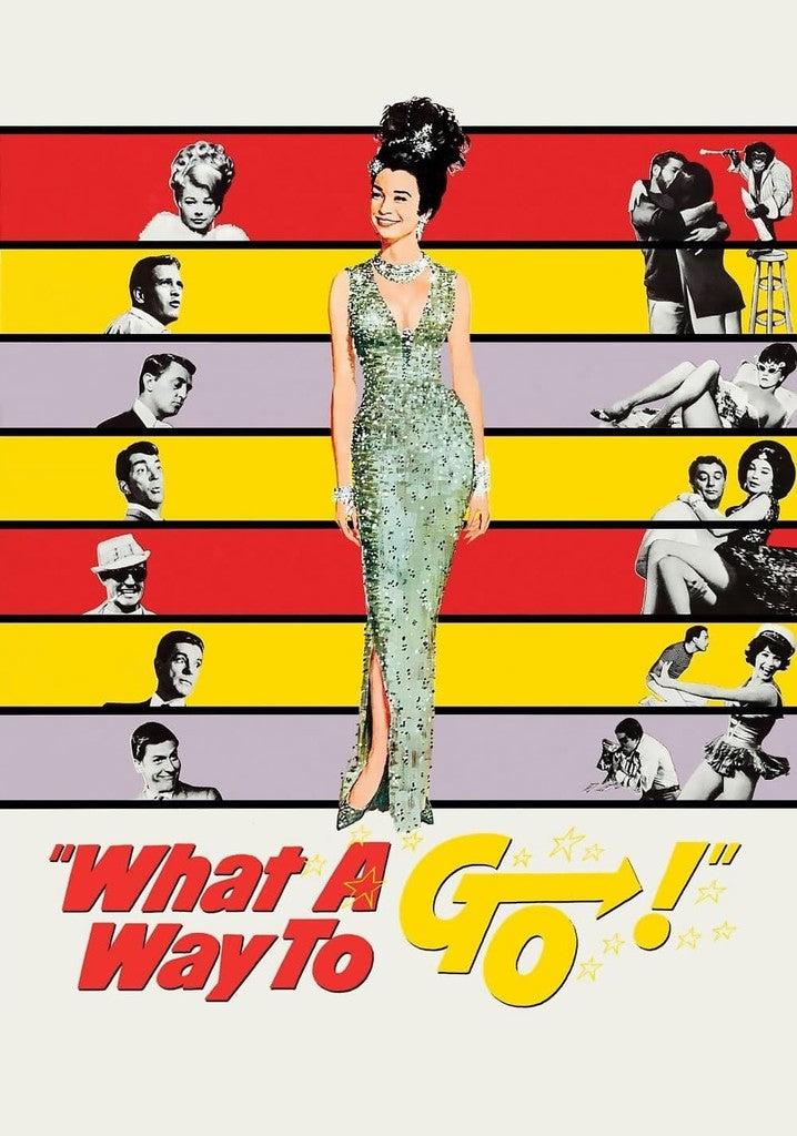WHAT A WAY TO GO (1964) Shirley MacLaine,Paul Newman,Robert Mitchum,Dean Martin,Gene Kelly,Bob Cummings,Dick Van Dyke - Public Domain DVD NO CASE