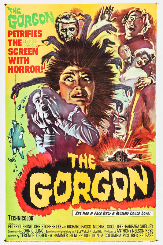 THE GORGON (1964) Peter Cushing,Christopher Lee,Richard Pasco,Barbara Shelley,Michael Goodliffe - PUBLIC DOMAIN DVD ONLY NO CASE