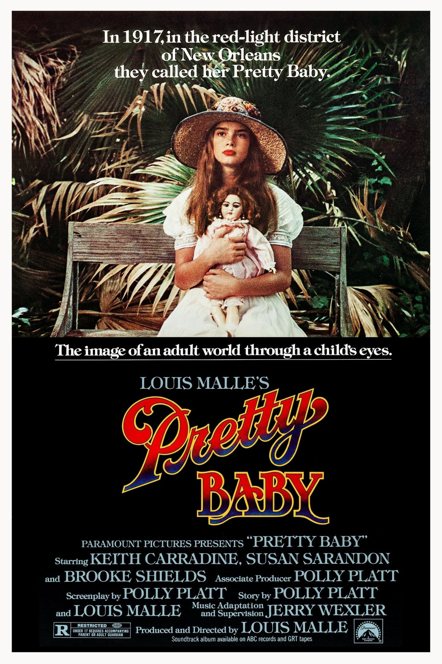 PRETTY BABY (1973) Brooke Shields, Keith Carradine, Susan Sarandon - Public Domain Movie DVD NO CASE (Copy)